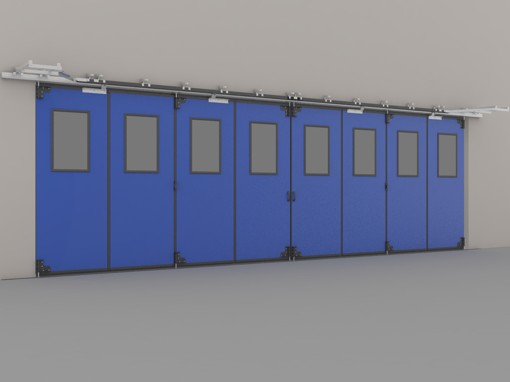 Монтаж на внутренней стороне стены рекомендуется, если позволяют характеристики проема. При этом механизм привода и направляющие полностью защищены и недоступны посторонним лицам.